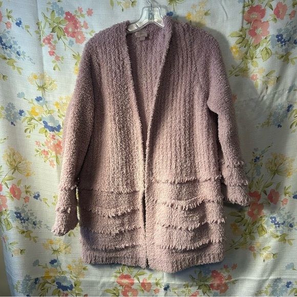 Barefoot Dreams CozyChic Boardwalk Cardigan-Orchid - Picture 1 of 7